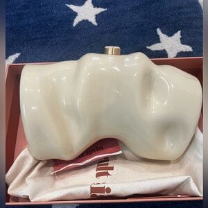 Cult Gaia Light Beach Scrunch Clutch